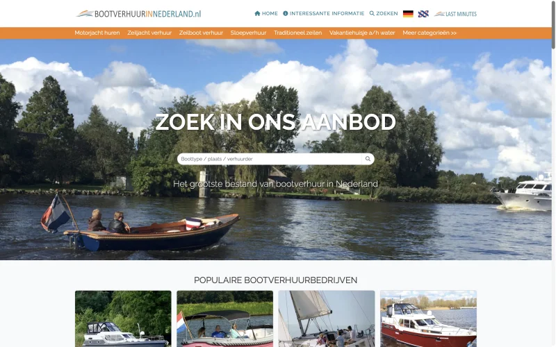 Bootverhuur in Nederland