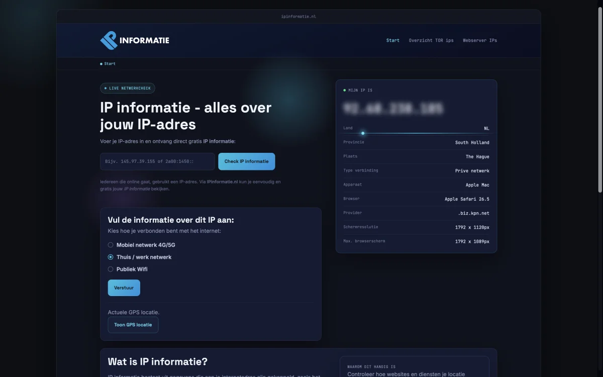 IP informatie
